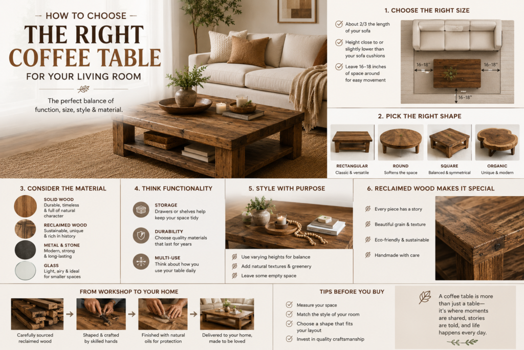 reclaimed wood coffee table handmade coffee table living room coffee table ideas rustic coffee table modern wood furniture solid wood furniture coffee table styling handmade reclaimed wood furniture sustainable furniture ideas cozy living room décor