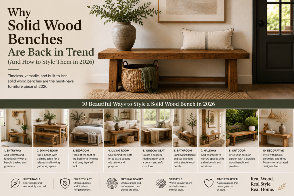 reclaimed wood bench entryway bench ideas solid wood furniture teak bench farmhouse entryway decor wooden bench with storage sustainable home decor handmade furniture ideas rustic bench styling bench at foot of bed