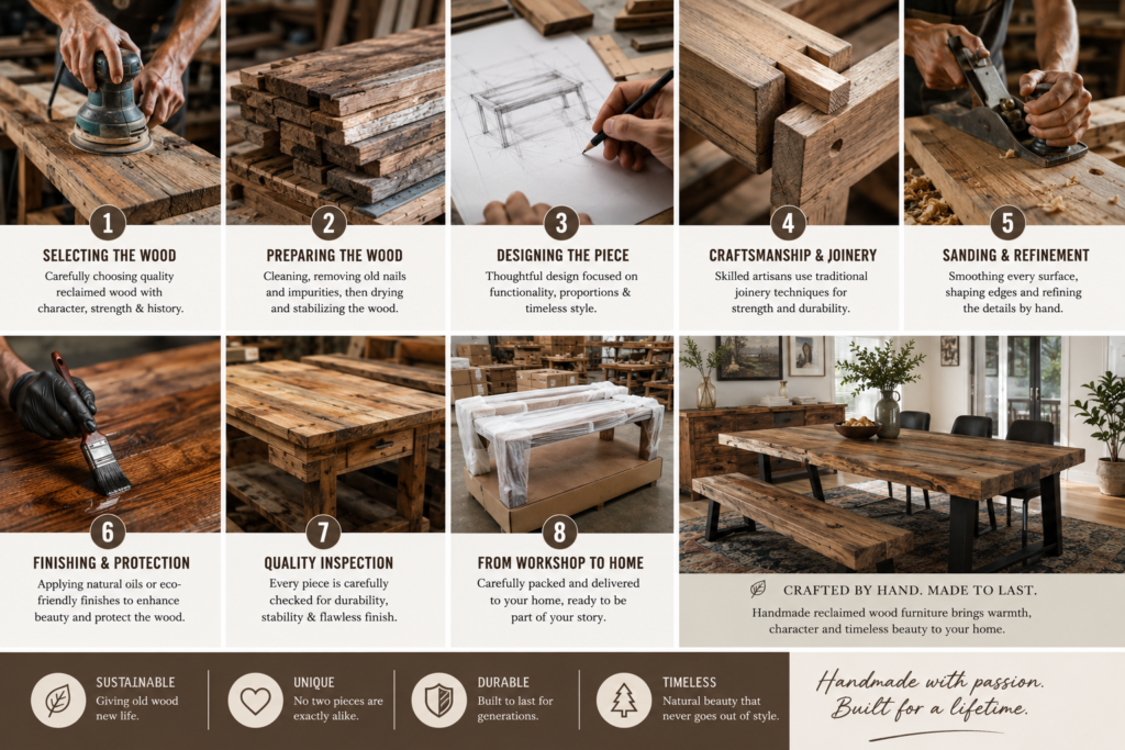 handmade furniture ideas reclaimed wood furniture ideas sustainable furniture design rustic modern furniture artisan furniture craftsmanship solid wood dining table reclaimed teak furniture custom wood furniture interior design inspiration eco friendly furniture ideas