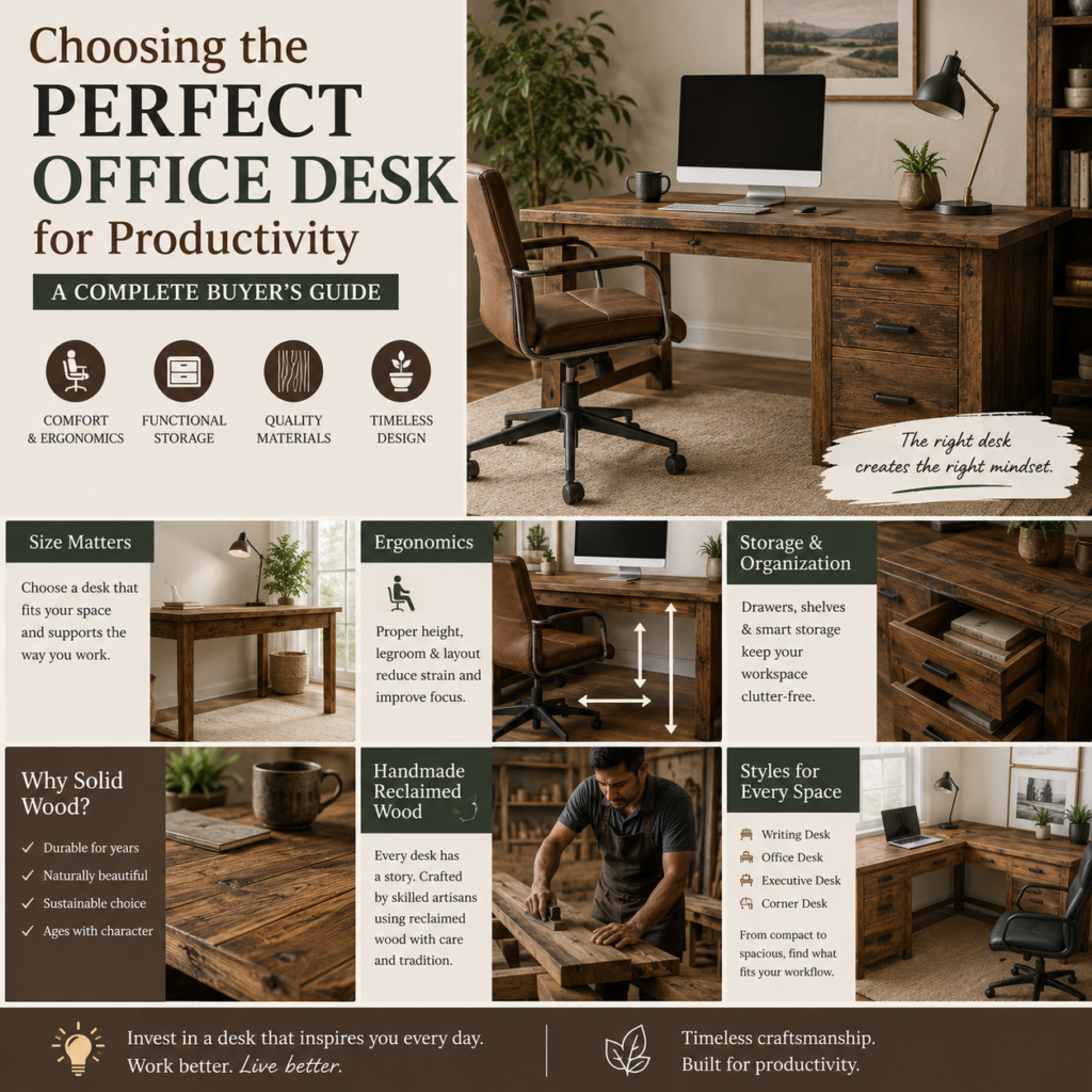 office desk executive desk writing desk solid wood office desk reclaimed wood desk home office furniture handcrafted office desk wooden office table office desk ideas productivity workspace