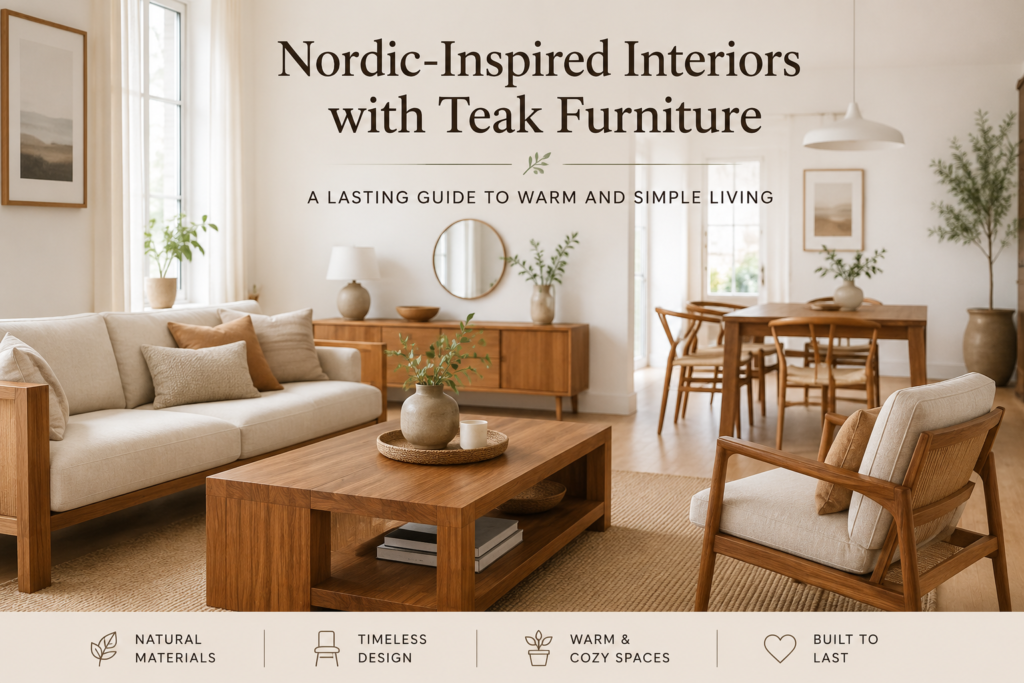 Scandinavian Design Teak Wood Furniture Reclaimed Wood Interior Design Sustainable Furniture
