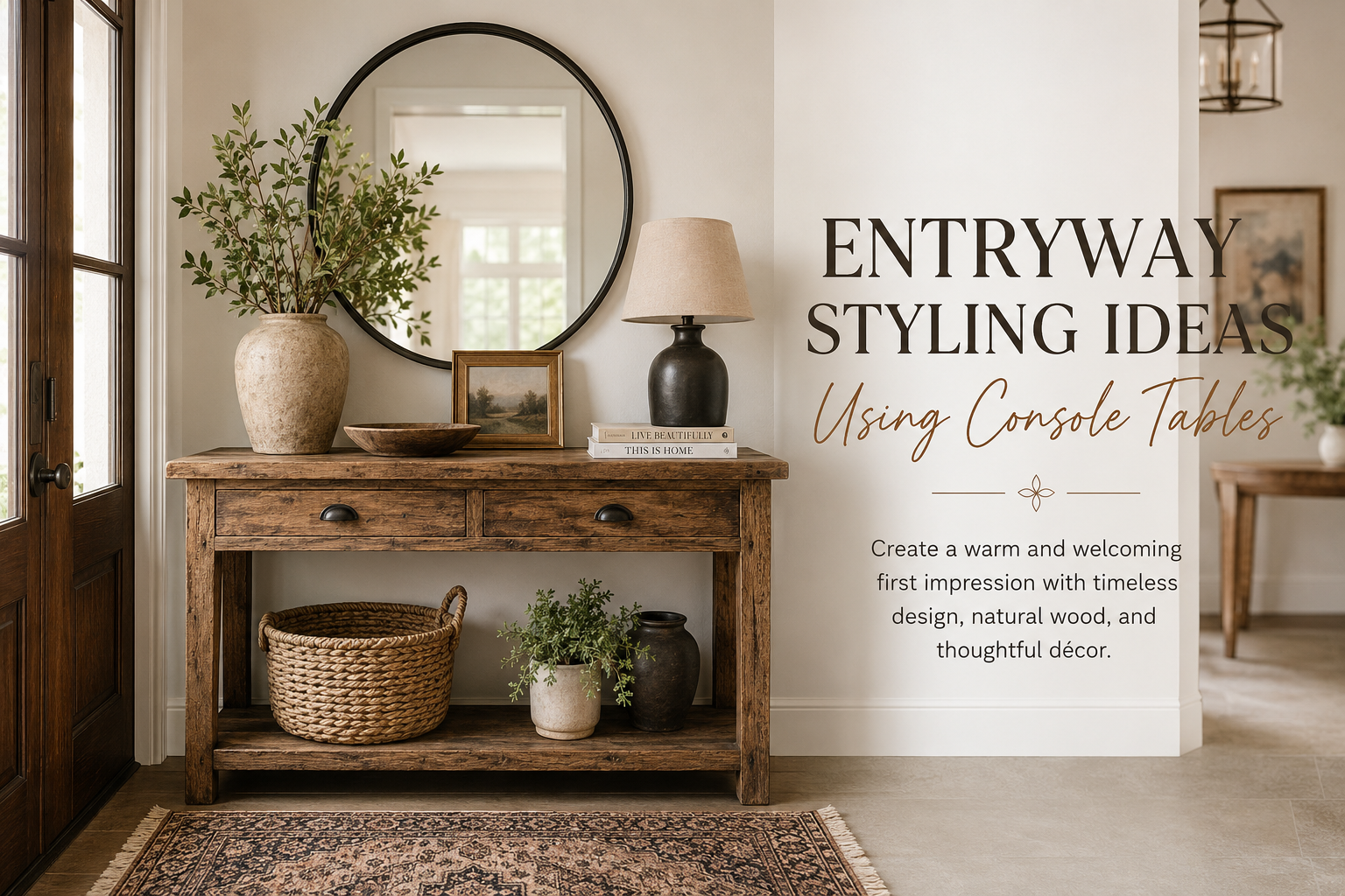 Entryway Styling Ideas Using Console Tables