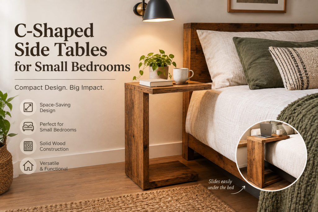 C-Shaped Side Tables for Small Bedrooms