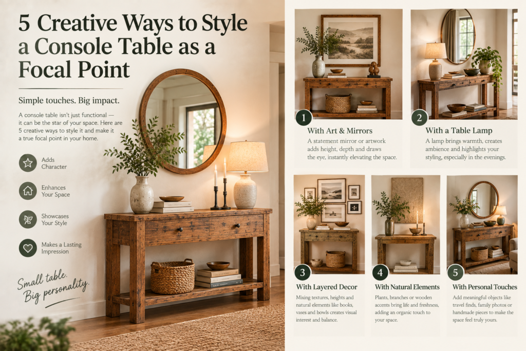 5 Creative Ways to Style a Console Table as a Focal Point