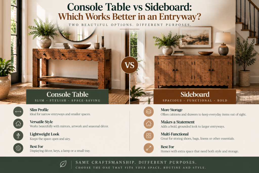 Console Table vs Sideboard Entryway Style Guide