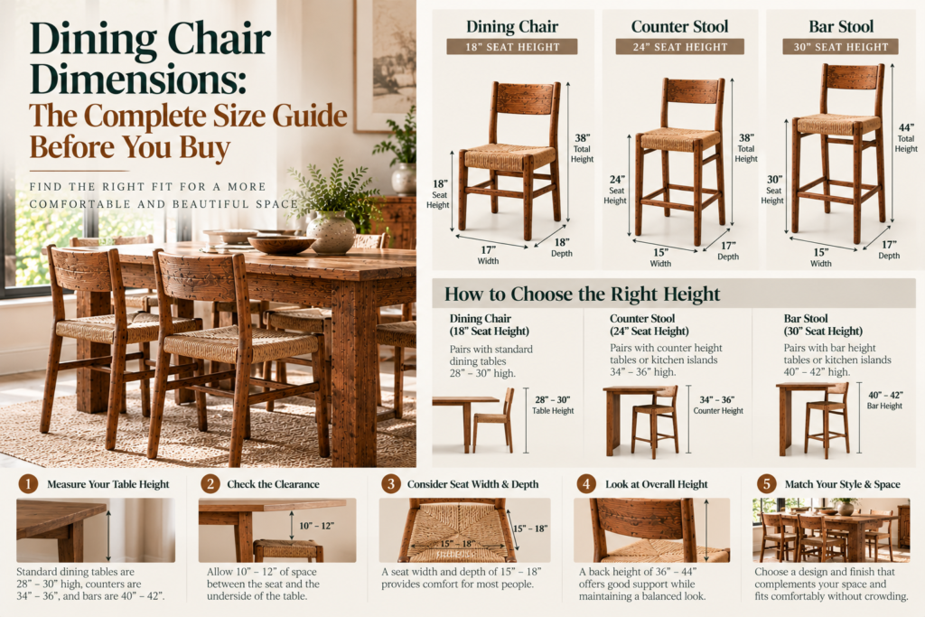 Dining Chair Dimensions: The Complete Size Guide Before You Buy