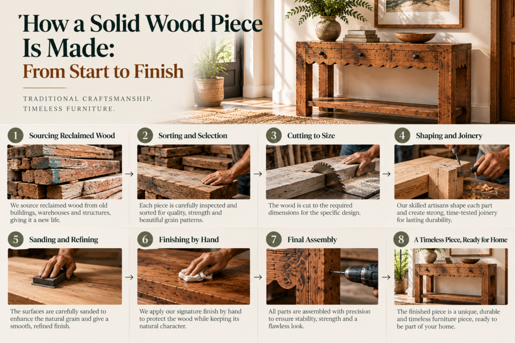 How a Solid Wood Piece Is Made: From Start to Finish