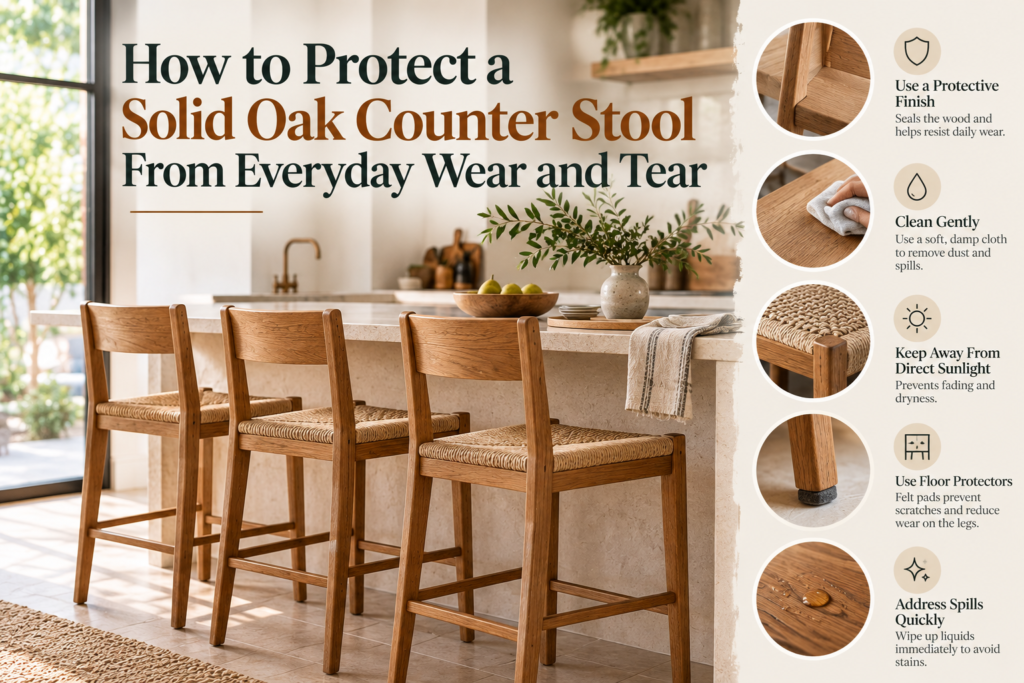 How to Protect a Solid Oak Counter Stool From Everyday Wear and Tear